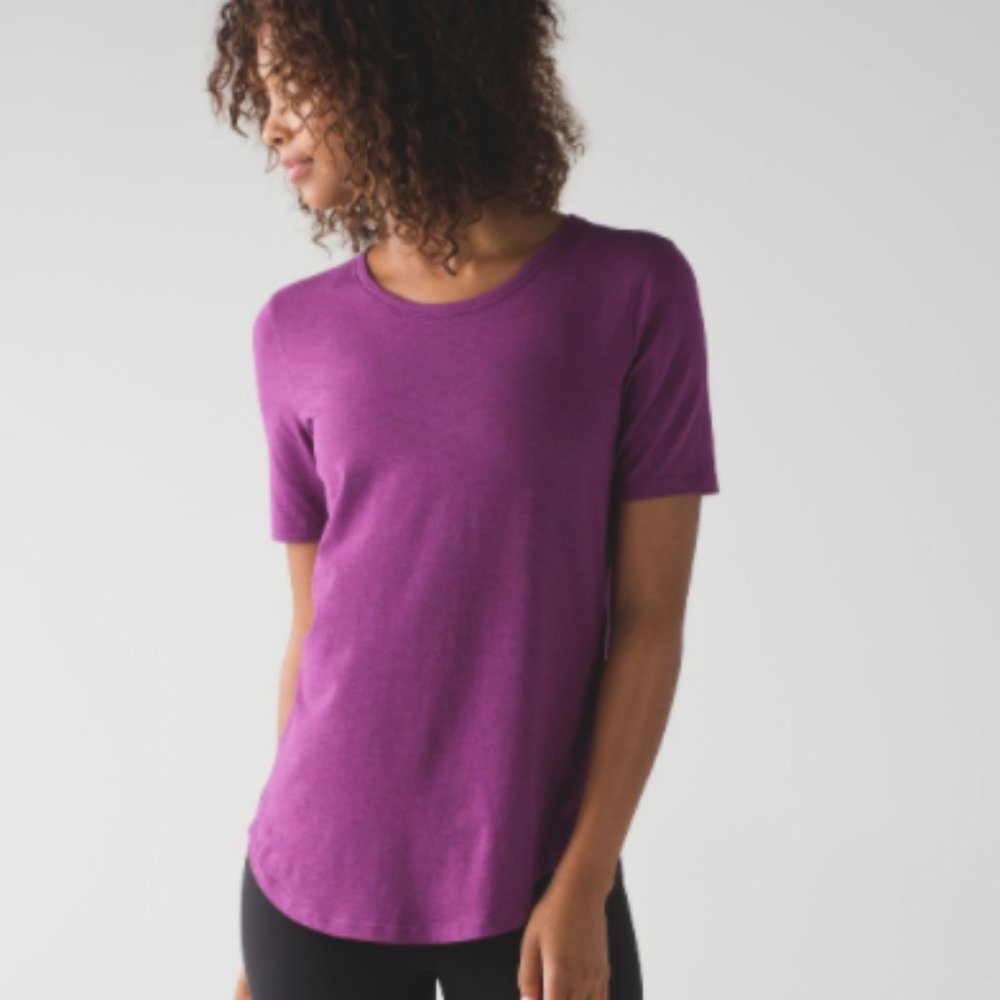 lululemon Love Tee Crew: Heathered Chilled Grape